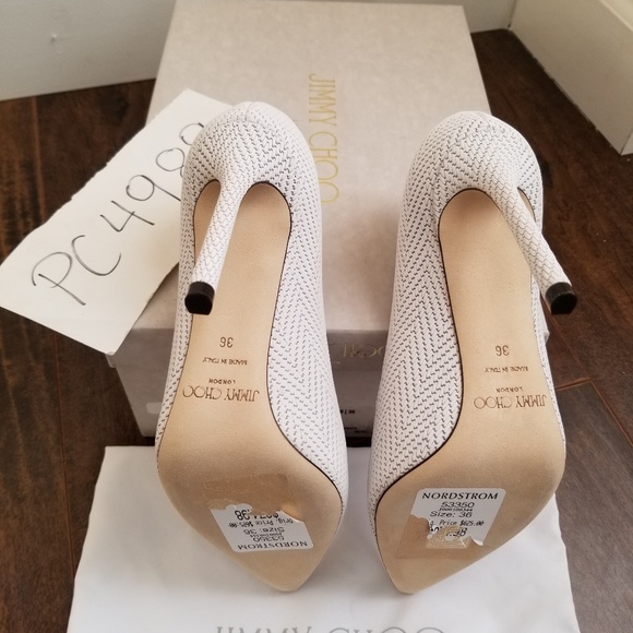 SOLD!Jimmy Choo Romy Embossed leather heels 38 - Picture 8 of 8